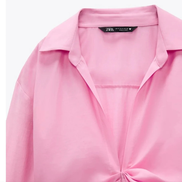 Zara Pink Draped Dress NWT - Picture 6 of 13